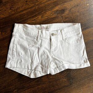 Hollister White Jean Shorts